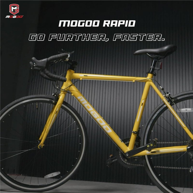 MOGOO Rapid 700C Road Bike | 14 Speed Shimano Drivetrain | Lightweight Aluminum Alloy FrameKenda Tires | Caliper Brakes | Red Color - Image 5