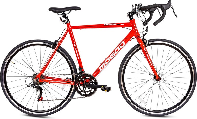 MOGOO Rapid 700C Road Bike | 14 Speed Shimano Drivetrain | Lightweight Aluminum Alloy FrameKenda Tires | Caliper Brakes | Red Color - Image 1