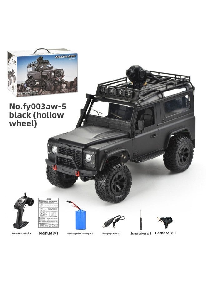 Four-wheel Drive Off-road Vehicle Simulation RC Controllable Headlight Climbing Car Full-scale Remote Control Car Car Big Boy Toy-Color:Black-Proportion:Four-wheel Drive Double-wheel Version - Image 1