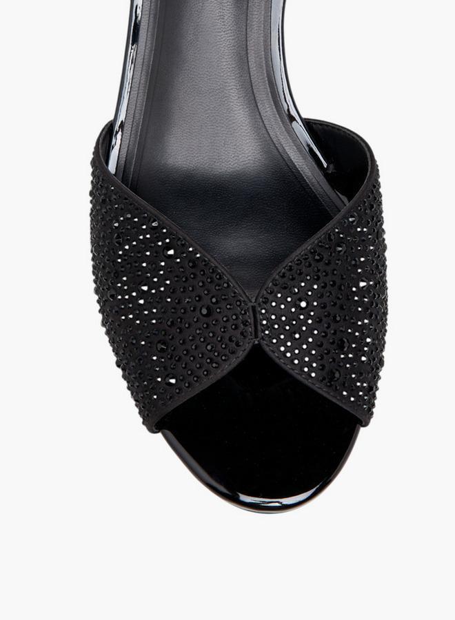 سيليست صنادل نسائية بكعب رفيع مزينة بحزام خلفي - Image 4