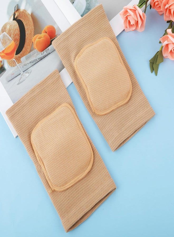 Qianyu Breathable Protective with Thicken Sponge Elbow Support Compression Elbow Brace Support Fitness Sports Recovery Protector Badminton Basketball Elbow Wraps for Kids Men Women (Skin color, Small) - Image 5