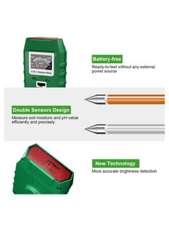 SYOSI Soil Tester, 3-in-1 Soil Moisture/Light/pH Meter, Gardening Lawn Farm Test Kit Tool, Digital Plant Probe, Water Hydrometer Sunlight Tester for Indoor Outdoor, for Plant Care, Great for Garden, Lawn  - Image 3
