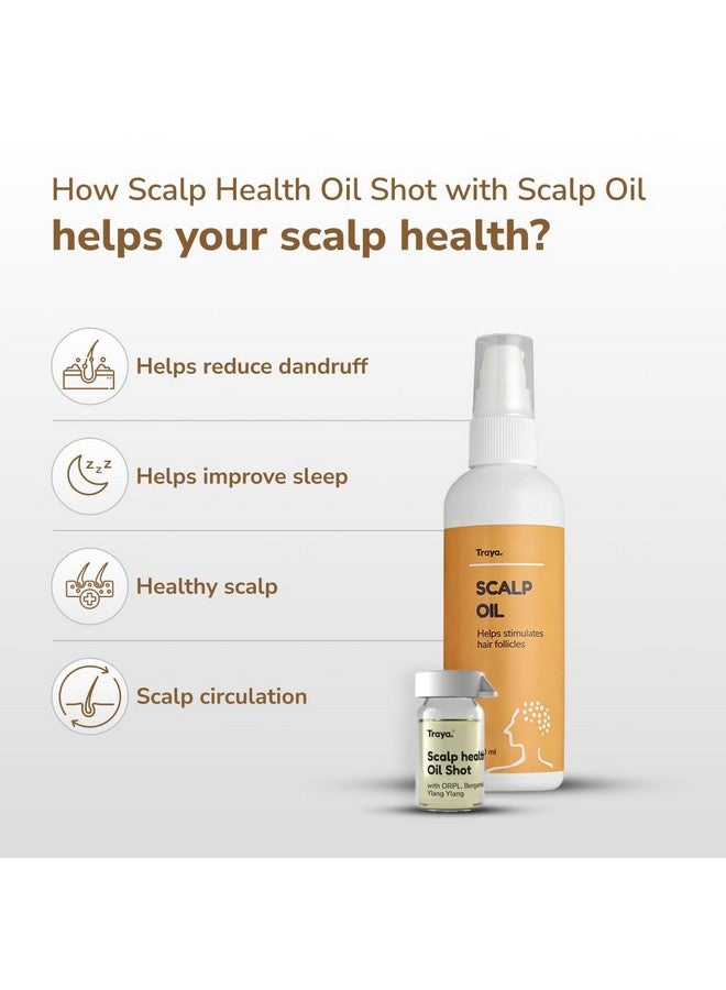 Traya Scalp Oil with Scalp Health Shots for Healthy Scalp | Contains Coconut Oil, Bhringraj Oil For Hair Growth, Bergamot Essential Oils, ORPL, and Ylang Ylang (87ml) - Image 4