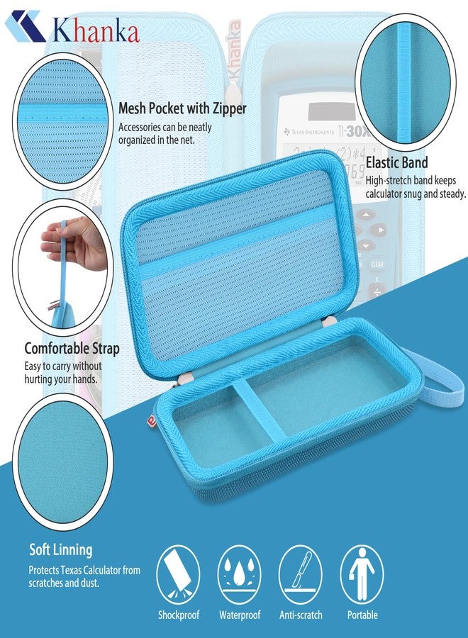 khanka Carrying Case for Texas Instruments TI-30Xa / TI BA II Plus/TI-30XIIS /TI-30XS MultiView/TI-36X Pro Engineering Scientific Calculator, Case Only (Blue) - Image 5