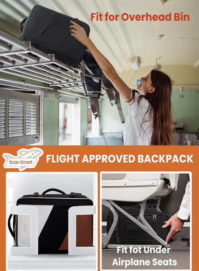 LOVEVOOK Carry on Travel Backpack, Large 40L Personal Item Travel Bag for Men & Women Flight Approved with 3 Packing Cubes, Suitcase Water Resistant Luggage Daypack Business Weekender Bag, Black - Image 3