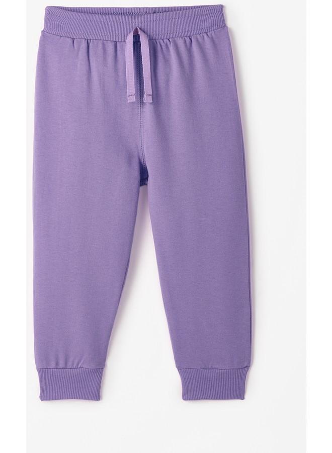 JUNE Baby Basic Cotton Sweatpant Purple - Image 1