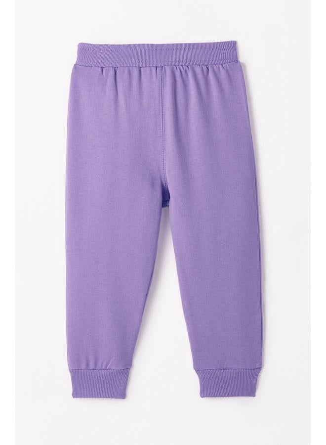 JUNE Baby Basic Cotton Sweatpant Purple - Image 2