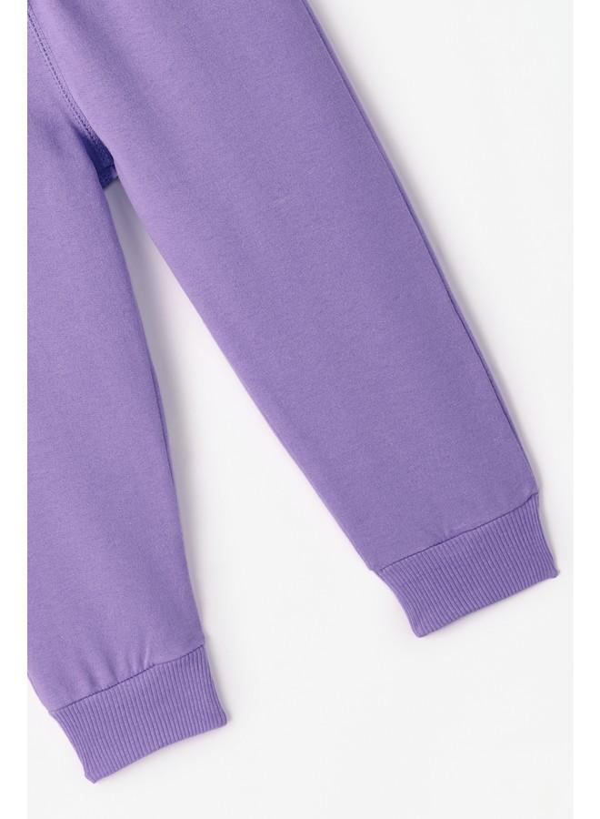 JUNE Baby Basic Cotton Sweatpant Purple - Image 3