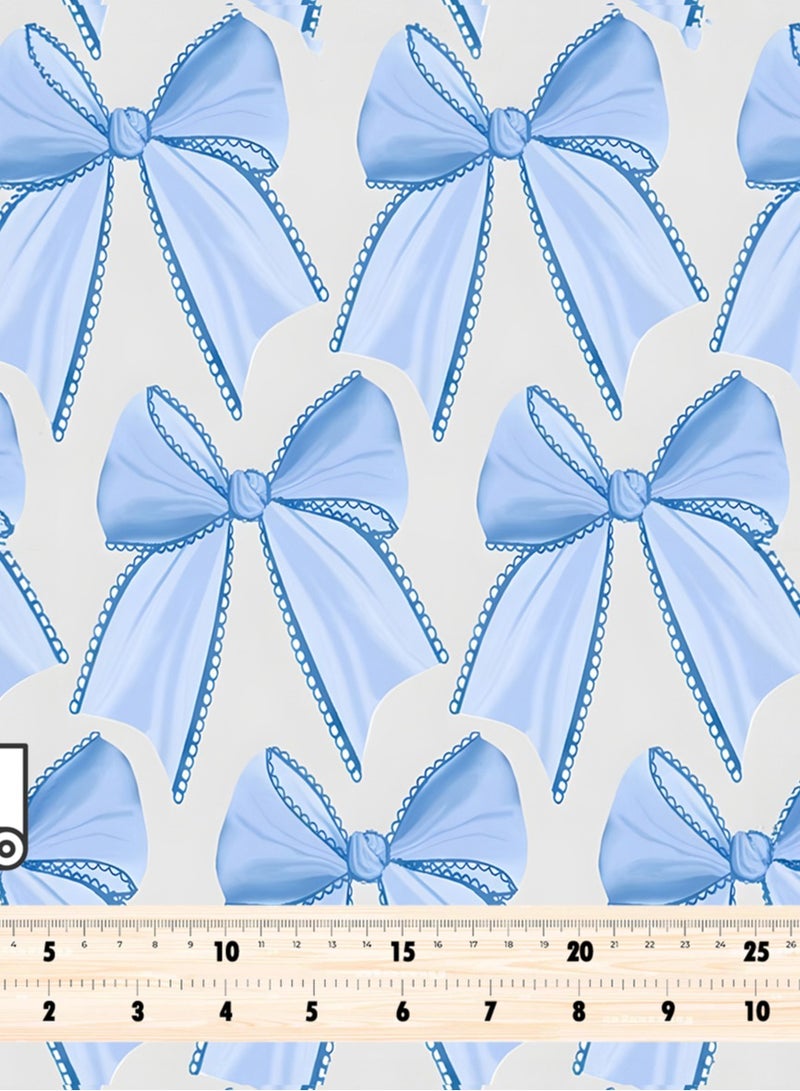 فيلاتو Ø¬Ù„Ø§Ø¨ÙŠØ© Ù…Ø®ÙˆÙŠØ± Ù…Ù† Ù‚Ù…Ø§Ø´ Ø­Ø±ÙŠØ± Ø§Ù„Ù„ÙŠÙ„ Ø¹Ø±Ø§Ù…Ù†ÙŠ Ø¨Ø§Ù„ÙŠØ§Ø±Ø¯Ø© Ø¨Ù†Ù…Ø· Ù�ÙŠÙˆÙ†ÙƒØ© Ø£Ø²Ø±Ù‚ ÙˆØ£Ø¨ÙŠØ¶ØŒ Ø¹Ø±Ø¶ 58 Ø¨ÙˆØµØ© - Image 4