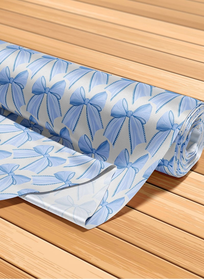 فيلاتو Ø¬Ù„Ø§Ø¨ÙŠØ© Ù…Ø®ÙˆÙŠØ± Ù…Ù† Ù‚Ù…Ø§Ø´ Ø­Ø±ÙŠØ± Ø§Ù„Ù„ÙŠÙ„ Ø¹Ø±Ø§Ù…Ù†ÙŠ Ø¨Ø§Ù„ÙŠØ§Ø±Ø¯Ø© Ø¨Ù†Ù…Ø· Ù�ÙŠÙˆÙ†ÙƒØ© Ø£Ø²Ø±Ù‚ ÙˆØ£Ø¨ÙŠØ¶ØŒ Ø¹Ø±Ø¶ 58 Ø¨ÙˆØµØ© - Image 5