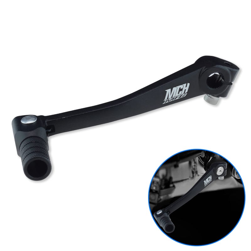 MCHMFG Folding Gear Shifter Shift Lever CNC Aluminum Gear Shifter Shift Lever for XR50 XR80 CRF50 CRF70 50cc-125cc Pit Dirt Bike Motorcycle (Black) - Image 1