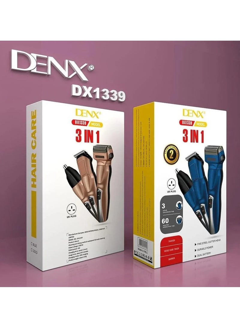 DENX DX1339 Electric Shaver (3 in 1) with USB Rechargeable Battery - Image 3