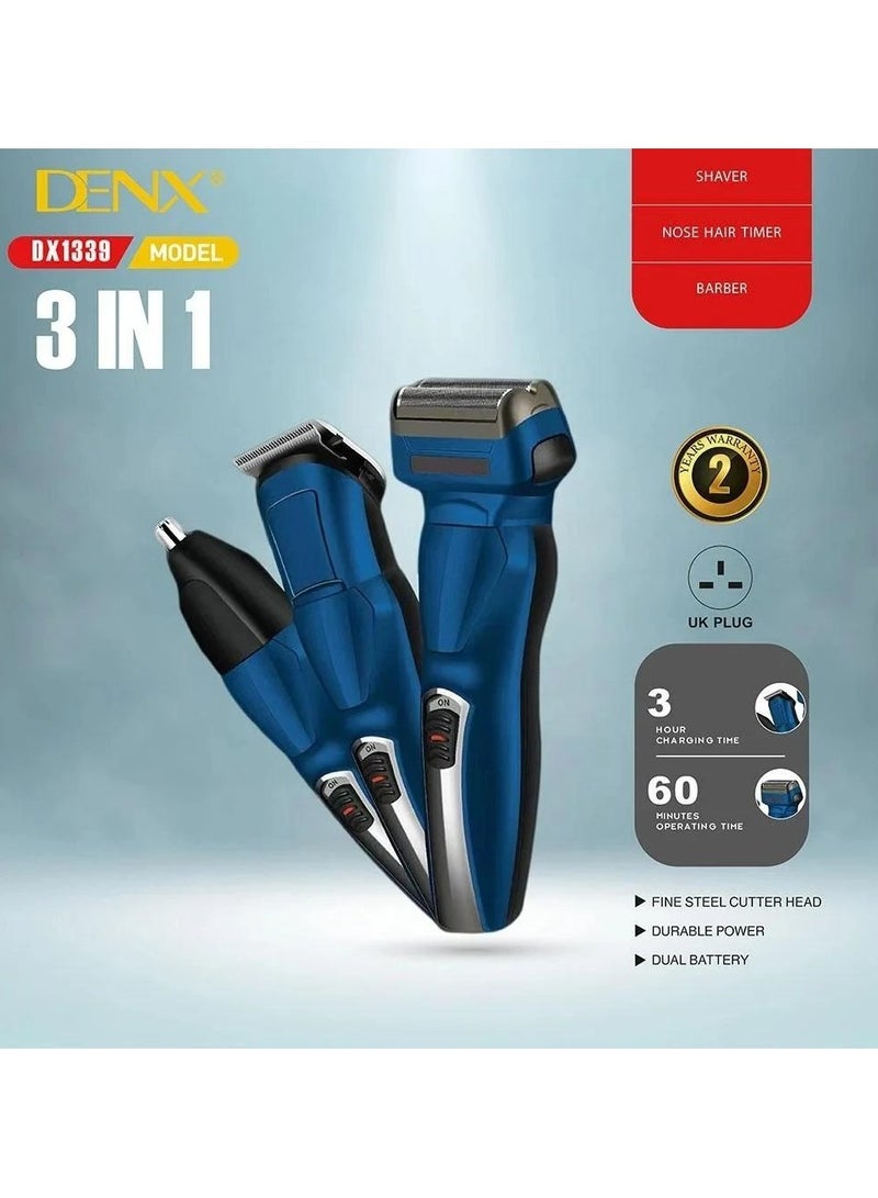 DENX DX1339 Electric Shaver (3 in 1) with USB Rechargeable Battery - Image 4