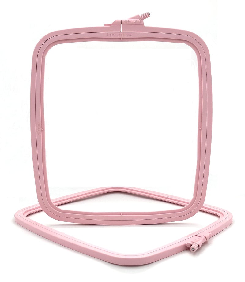 Nurge Pink Large No4 Plastic Square Embroidery Hoop Cross Stitch Hoops Punch Needle Hoop  DIY Craft SewingABS Plastic Embroidery Hoops