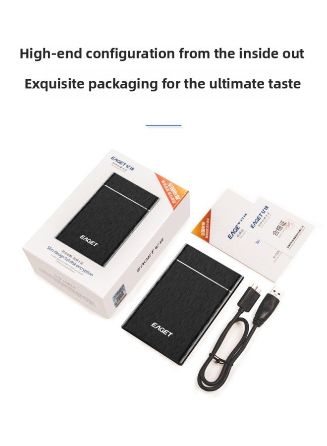 USB3.0 Mobile Hard Disk G10 2.5 Inch All-metal File Data Backup Storage High-speed Hard Disk-Capacity:250GB-Interface:Black - Image 4