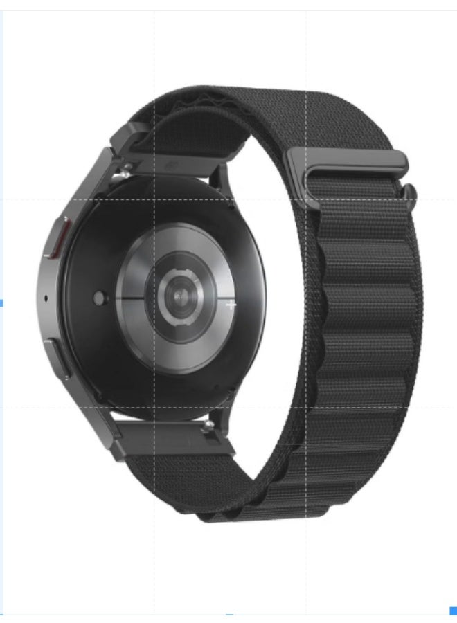 أنمي سوار ساعة 20 ملم متوافق مع ساعة سامسونج جالاكسي 5/6 47 ملم 43 ملم/ وساعة جالاكسي 6/5/4 40 ملم 44 ملم/ وساعة جالاكسي 5 برو سبورت، سوار نايلون لساعة امازفيت GTS 4 سريع الفك.