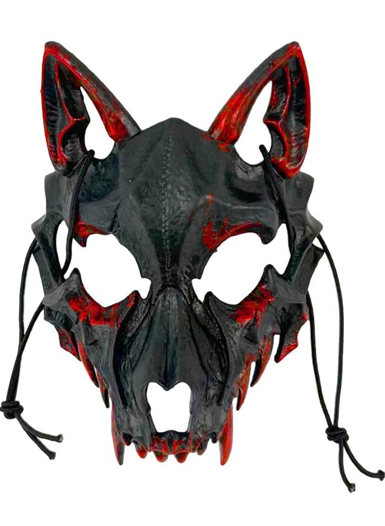 TAPIT Scary Mask Half Face Skull Mask Cosplay Animal Skull Mask for Adults Novelty Party Props for Festivals Masquerade Cosplay Accessories Halloween - Image 1