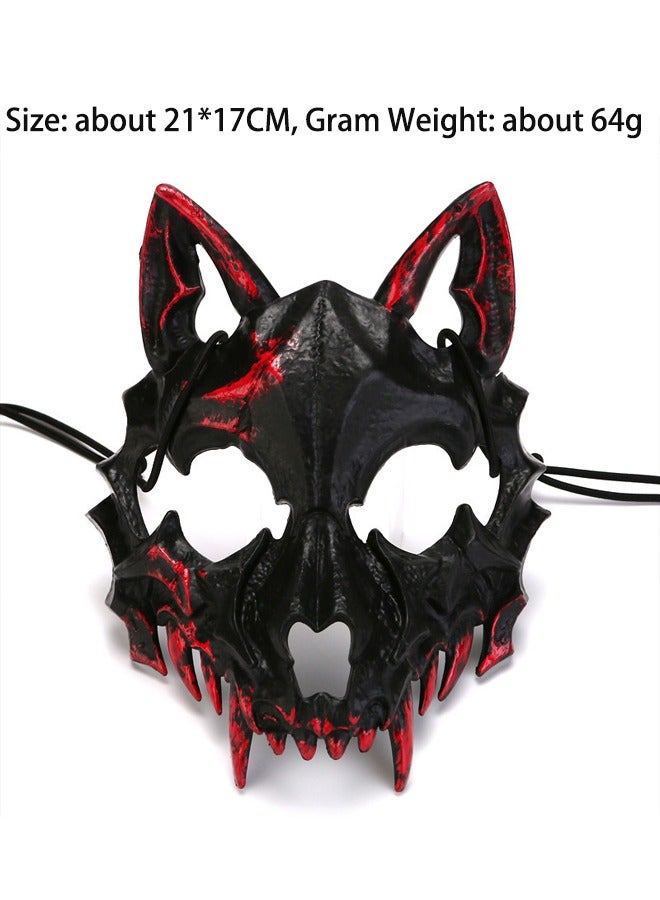 TAPIT Scary Mask Half Face Skull Mask Cosplay Animal Skull Mask for Adults Novelty Party Props for Festivals Masquerade Cosplay Accessories Halloween - Image 2