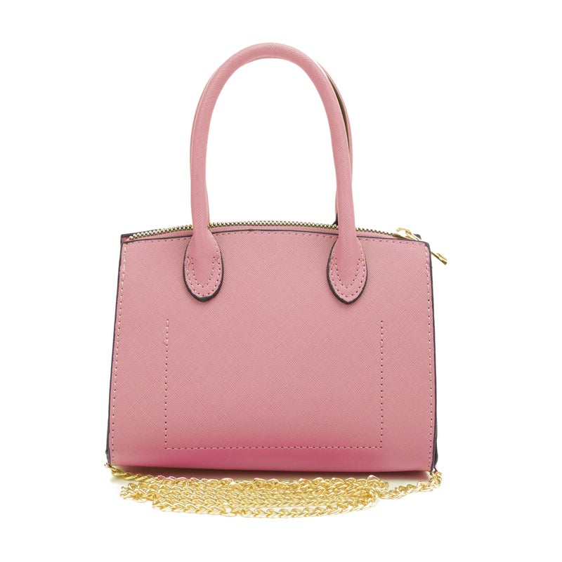 EVVE Women's Evening Bag Party Clutches Mini Satchel Purses Cocktail Prom Handbags with Chain and Lock | PINK - Image 4