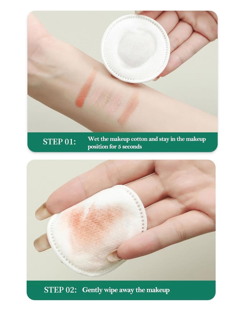 FengSVMA 3 Packs 300 Sheets Premium Cotton Rounds ，for FaceFacial Lip & Eye Makeup Remover Pads, Effective Cosmetic Cotton Round,Hypoallergenic, Lint-Free - Image 4