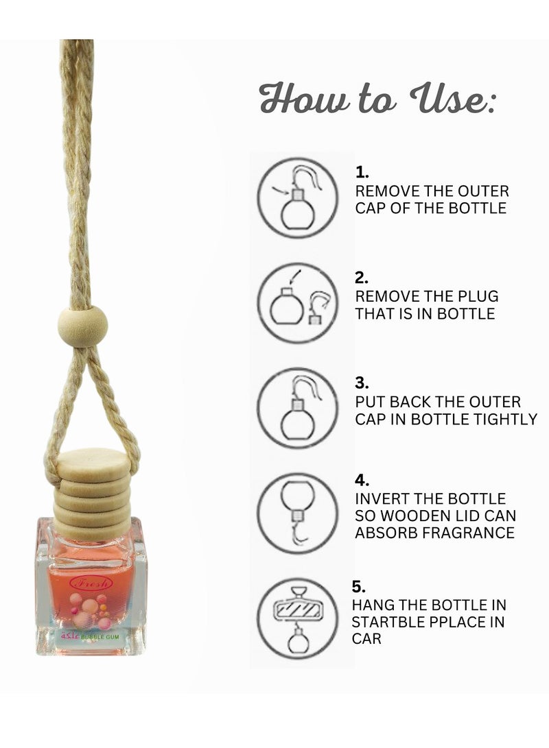Fresh Car Air Freshener Perfume Hanging Air Freshener FRESH Bubble Gum - Image 5