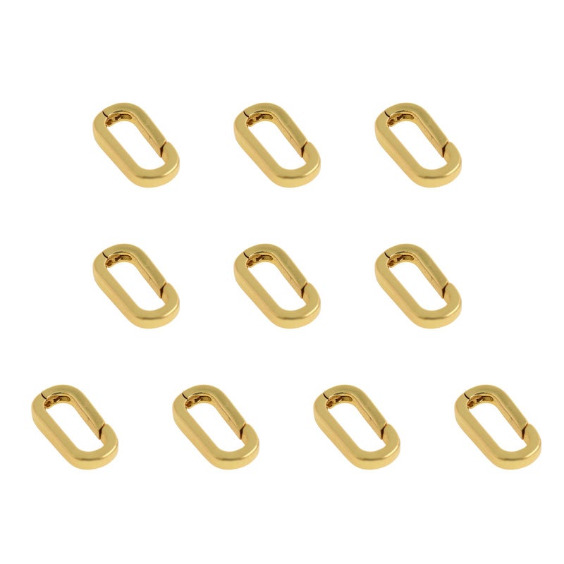 Gold Jewelry Clasp Set For Necklaces Bracelets With Zirconia Accent Easy To Use Beads Craft Supplies - Image 2