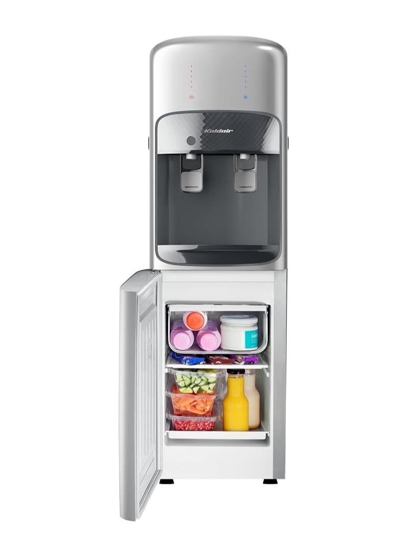 Koldair - Water Dispenser Top-Load Freestanding With Fridge 2 Taps Hot And Cold Type AF Silver - Image 1