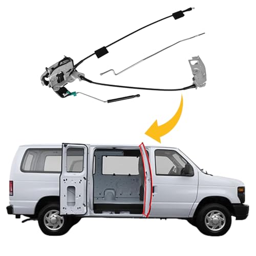 EKLN Door Latch Assembly with Cable & Rod Door Latch Econoline Van Right Side Hinged Cargo Door Compatible with 1992-2019 Ford E150 E250 E350 Replaces OE#8C2Z15264A00B 8C2Z15264A00D - Image 1