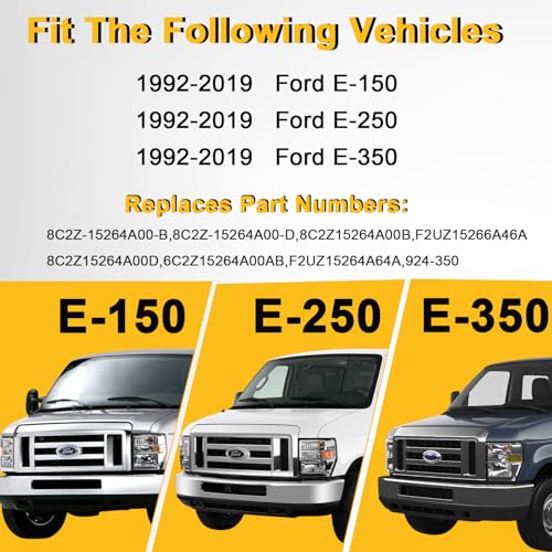 EKLN Door Latch Assembly with Cable & Rod Door Latch Econoline Van Right Side Hinged Cargo Door Compatible with 1992-2019 Ford E150 E250 E350 Replaces OE#8C2Z15264A00B 8C2Z15264A00D - Image 2