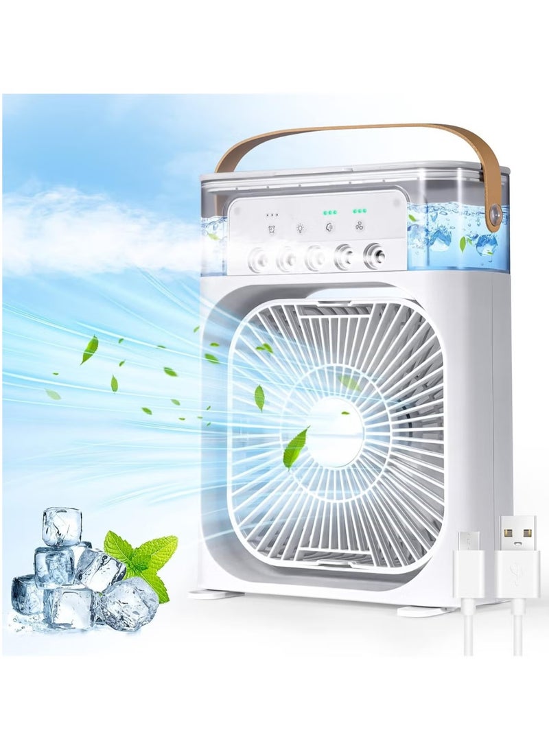 Generic "Portable Fan Cooling Fan with 7-Color LED Light, USB Desk Air Conditioner Water Fan with 3 Sprays, Perfect for Bedroom, Office, and Dorm"  - Image 1
