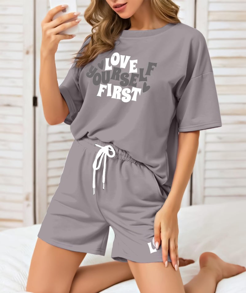 SHODOX® Womens Cotton Blend Printed Tshirt and Shorts Co-ords Set (Pack of 1) - Image 4