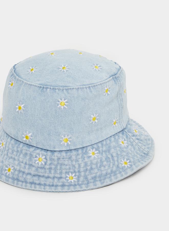 Styli Styli Floral Print Denim Bucket Hat  - Image 3