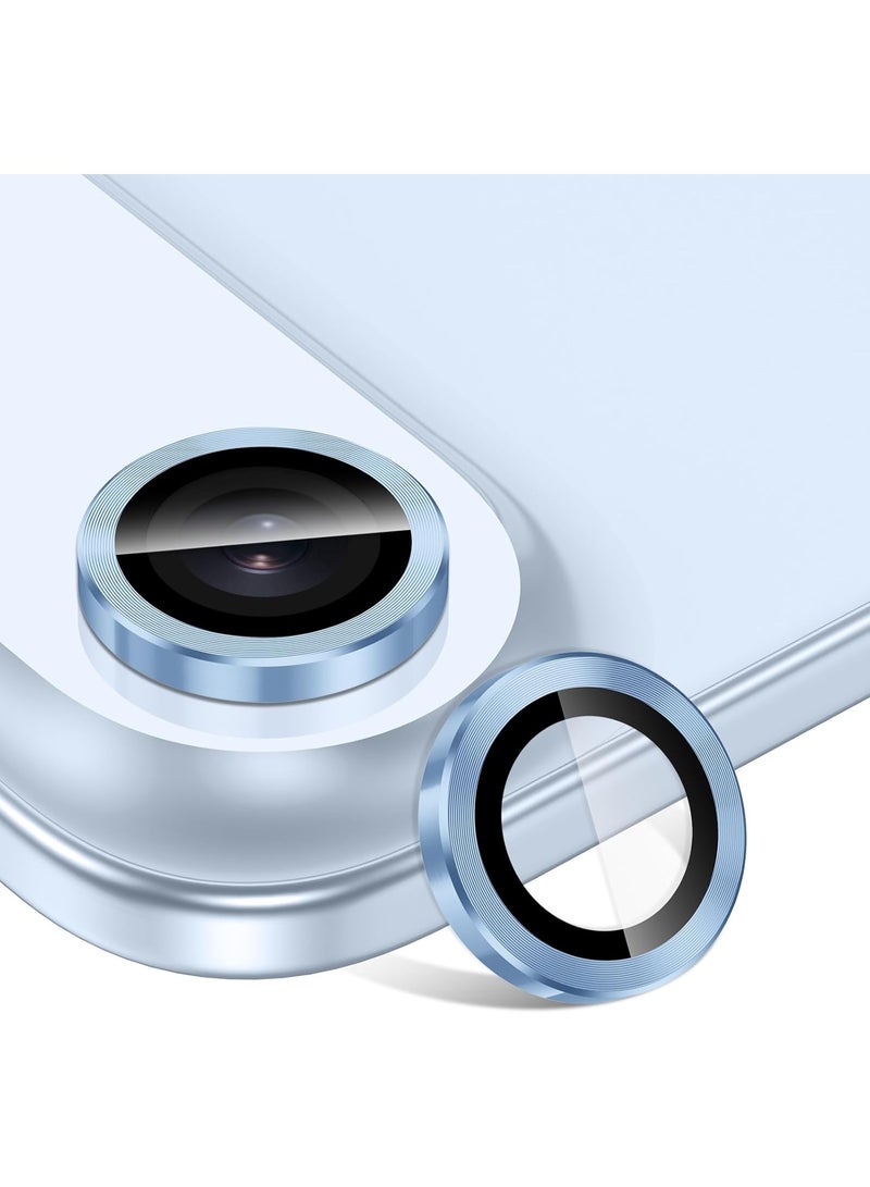 أكاليكس واقي عدسة الكاميرا لهاتف iPhone 17 Air، غطاء حلقة معدنية من الزجاج المقوى 9H، صينية تركيب سهلة، شفاف عالي الدقة، مجموعة واحدة، شاشة 6.5 بوصة (أزرق سماوي) - Image 2