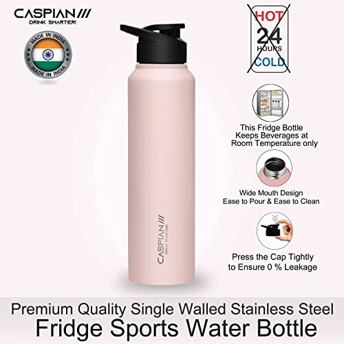 CASPIAN /// HIke ISI Certified Stainless Steel Water Bottle 1ltr.(Multicolors, 1 Litre, Set of 8) | Leak Proof Sipper for Fridge Home Office Travel School Kids Boys Girls Adults Sports Gym| BPA Free - Image 5
