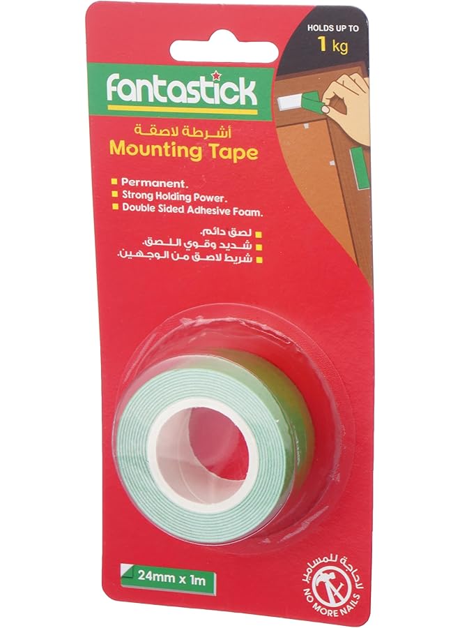 Fantastick Fk M241 Mounting Tape 24Mm X 1M Clear Packaging May Vary - Image 1