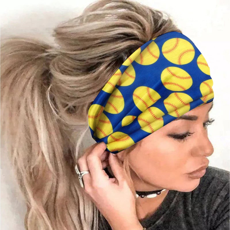 Women Fashion Ball Print Elastic Headband,1PC Wrap Hair Bandana Headband - Image 1