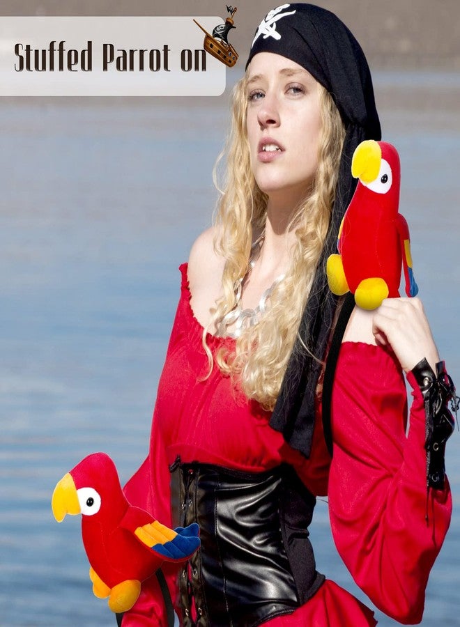 Funtery 2 Pcs Halloween Pirate Parrot on Shoulder Prop Halloween Stuffed Pirate Costume Accessories Party Favors Gifts Toys for Girls Boys - Image 4