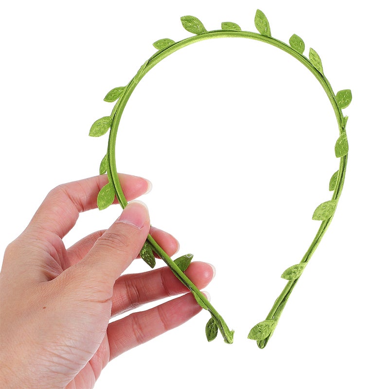 3pcs Green Leaf Headband Party Headwear Hair Headband for Weddings Festivals and Birthdays Photo Prop for Women Girls - Image 4