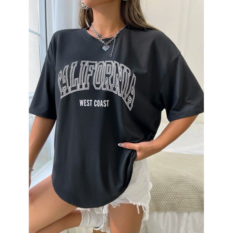 【European Size Cotton T】Short Sleeve T-Shirt For Women, T-Shirt - Image 3