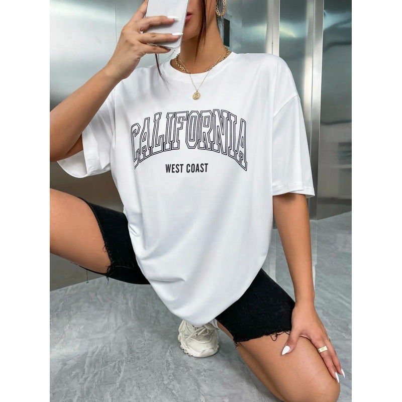 【European Size Cotton T】Short Sleeve T-Shirt For Women, T-Shirt - Image 1