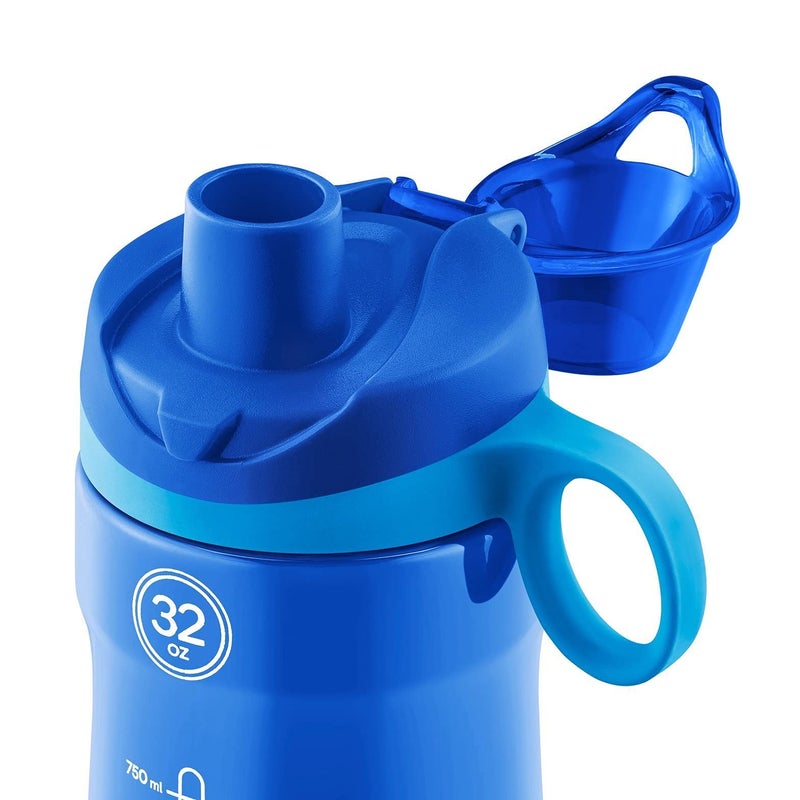 Pogo BPA-Free Tritan Plastic Water Bottle with Chug Lid, 32 Oz, Blue - Image 4