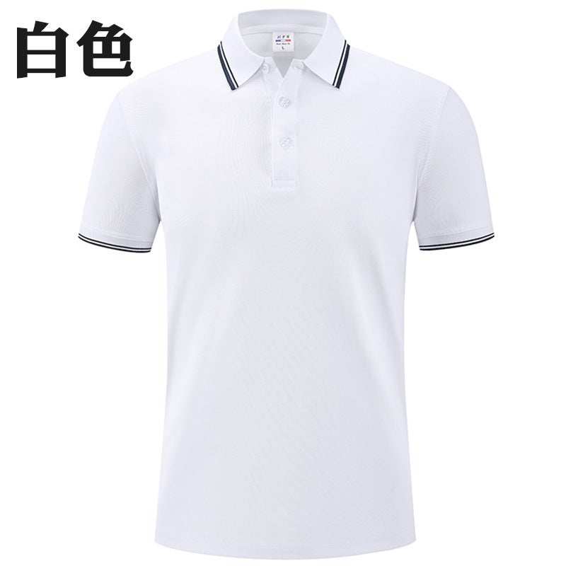 Summer Ice Silk Lapel T-Shirt Factory Uniform Cultural Advertising Shirt With Logo Printed Short-Sleeved Polo Shirt Custom Workwear - Image 1