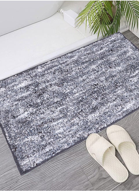 Microfiber Floor Door Mat in Home Kitchen Office Entrance Mats (Grey),38 X 58 Cm
