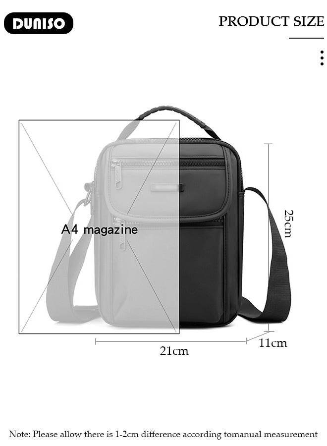 DUNISO Sling Crossbody Bag for Men, Small Shoulder Backpack,Multi-Purpose Lightweight Durable Waterproof Messenger Bag, Sling Bag, Chest Bags Casual Daypack for Business Travel Cycling - Image 2