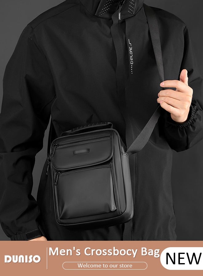 DUNISO Sling Crossbody Bag for Men, Small Shoulder Backpack,Multi-Purpose Lightweight Durable Waterproof Messenger Bag, Sling Bag, Chest Bags Casual Daypack for Business Travel Cycling - Image 1