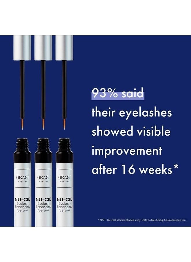 Obagi Medical - Obagi Nu-Cil™ Eyelash Enhancing Serum - Ultimate Eyelash Growth Serum with Hyaluronic Acid - Quick Absorbing, Non-Greasy & Natural Serum for all Skin Types – Ophthalmologist Tested Eyelash Serum - 3ml - Image 1