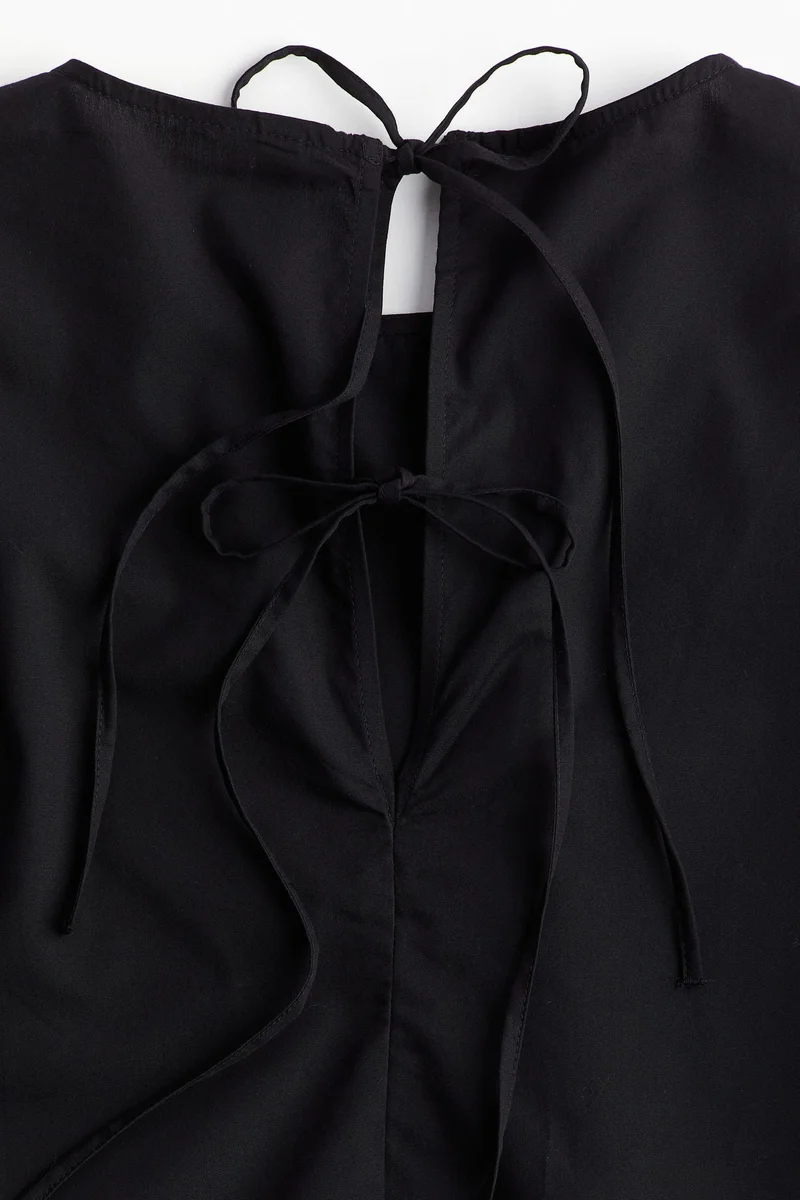 H&M Tie-Detail Cotton Blouse