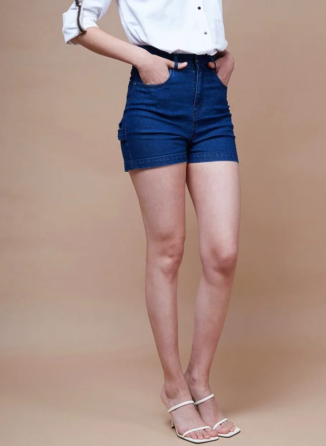 ساسافراس Mid-Rise Denim Shorts for Women