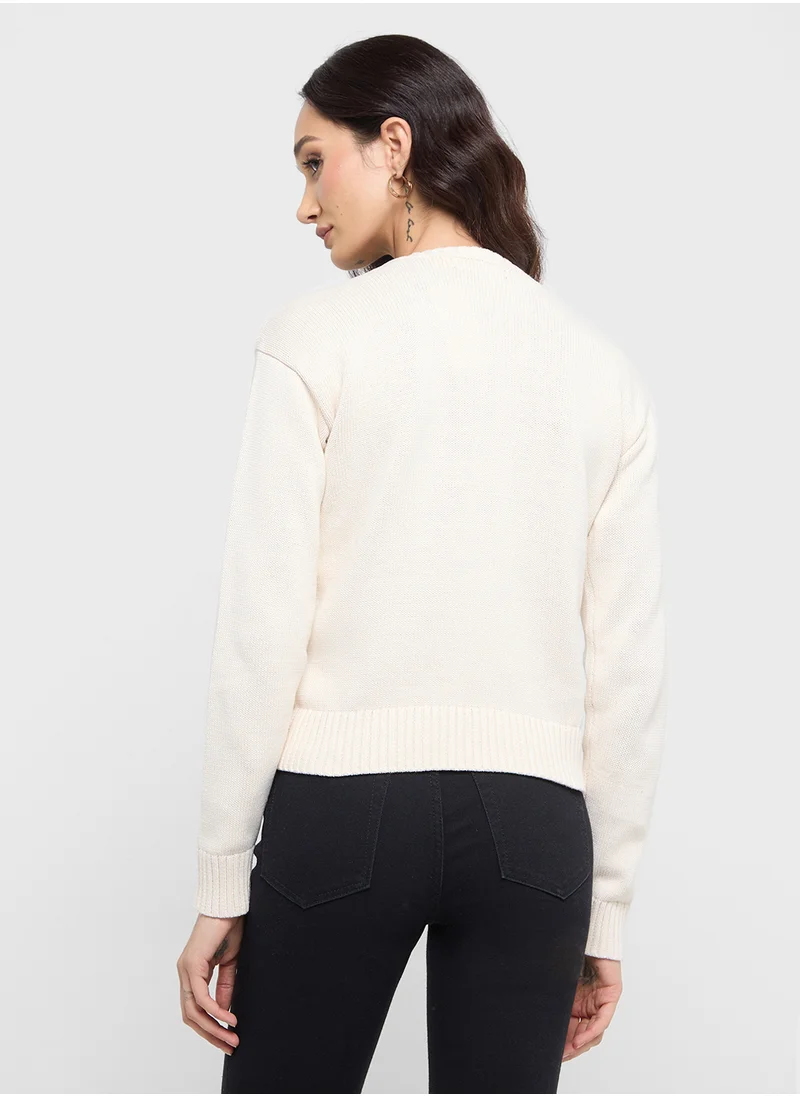 Lauren Ralph Lauren Crew Neck Graphic Sweater