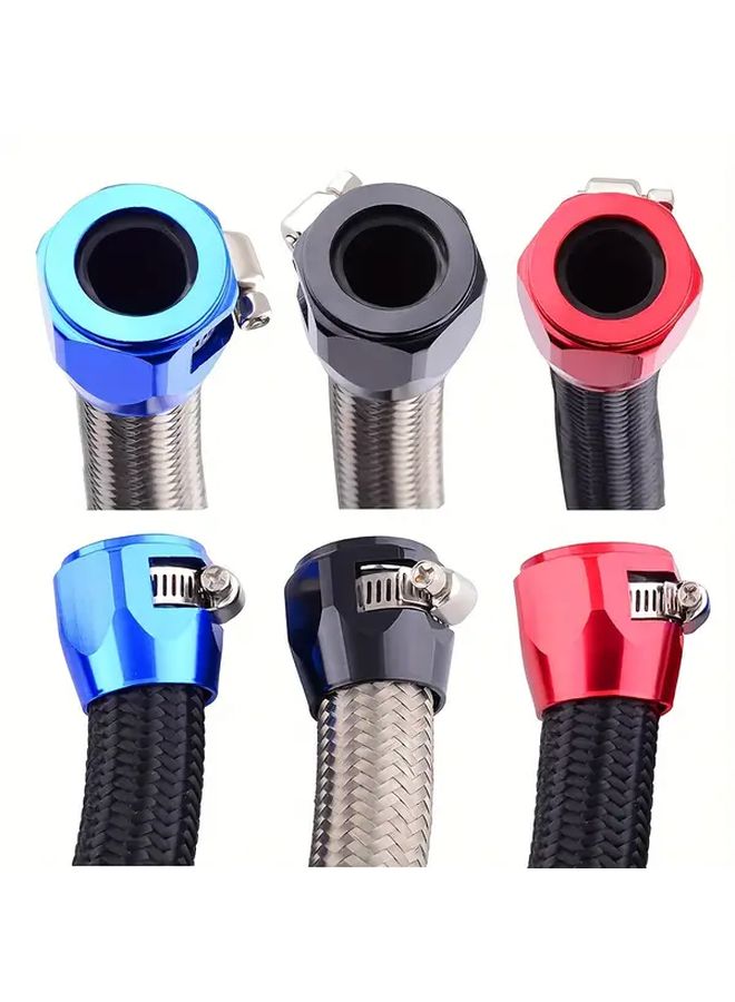 AN8 Red Universal Hose Clamp Fuel Pipe Clip Radiator Oil End Finisher Car Modified - Image 4